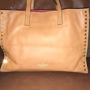 In great shape authentic leather Valentino extra large tote